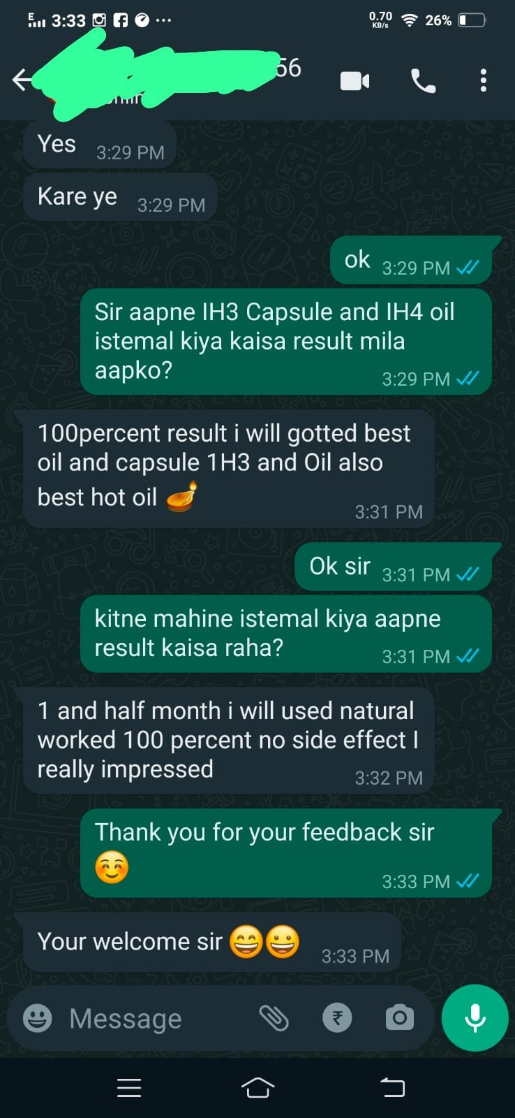 IH3 and IH4 oil