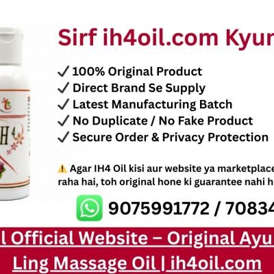 ✔️ 100% Original Product ✔️ Direct Brand Se Supply ✔️ Latest Manufacturing Batch ✔️ No Duplicate / No Fake Product ✔️ Secure Order & Privacy Protection ⚠️ Agar IH4 Oil kisi aur website ya marketplace par mil raha hai, toh original hone ki guarantee nahi hoti.